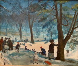 Central Park en hiver par Willam Glackens (1905) au Metropolitan Museum of Art de New-York