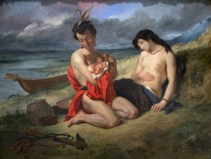 Les Natchez, par Eugène Delacroix (1823-24) au Metropolitan Museum of Art de New-York