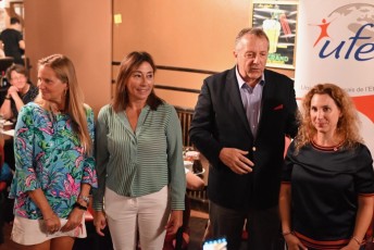 Patricia Marmousez, Isabelle Brunswick, Xavier Capdevielle et Aline Martin O'Brien, lors de la soirée organisée par l'UFE et Miami Accueil à Deerfield Beach