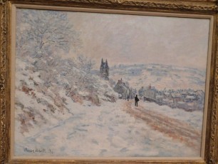 La route de Vétheuil sous la neige, par Claude Monet / Museum of Fine Arts de St Petersburg en Floride