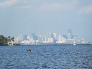 Vue sur Miami depuis la Plage du Matheson Hammock Park - Coral Gables - Miami - Floride