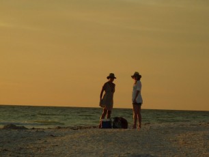 Coucher de soleil sur la plage de Marco Island en Floride