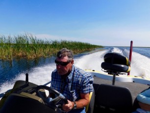 Captain Robert Power sur le Lake Okeechobee à Moore Haven en Floride