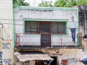 Rue typique de Chemax (dans le Yucatan au Mexique)