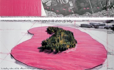 Christo et Jeanne Claude enrobent de rose les îles de Miami et Miami Beach