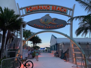 La plage de Pompano Beach en Floride