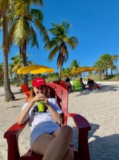 Le sud de la plage de Crandon Park, sur l'île de Key Biscayne à Miami