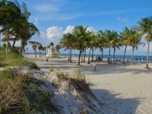 Centre de la plage de Crandon Park, sur l'île de Key Biscayne à Miami