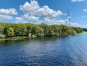 En bateau à roues sur la majestueuse St Johns River, au nord d'Orlando en Floride