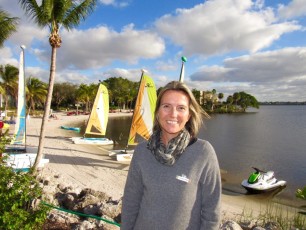 Caroline Pirotte, au Club Med Sandpiper Bay à Port St Lucie en Floride