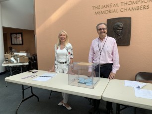 Le bureau de vote à West Palm Beach. Photos fournies par les bureau de vote.