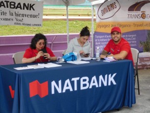 Beaucoup de sérieux au stand de la NatBank !
