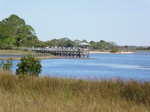 Cemetary Point Park, sur l'île de Cedar Key en Floride.