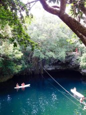 La Cenote Verde Lucero de Puerto Morelos (près de Cancun au Mexique)
