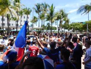 La finale de la Coupe du monde de football vue de Miami Beach