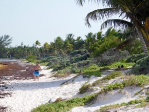 Plage de Xpu-Ha, près de Playa del Carmen sur la Riviera Maya du Mexique