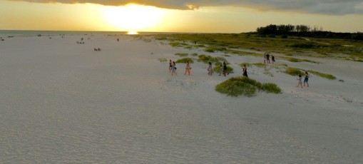Plage de Lido Beach sur Lido Key (près de Sarasota en Floride)