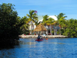 Kayak et canoë au John Pennekamp park de Key Largo, en Floride.