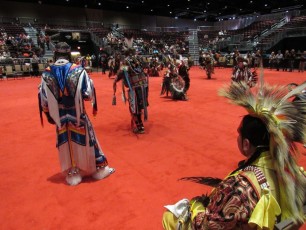 Pow wow des indiens seminoles au Hard Rock de Hollywood en Floride.