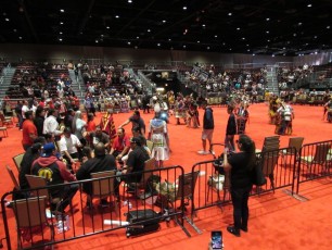 Pow wow des indiens seminoles au Hard Rock de Hollywood en Floride.
