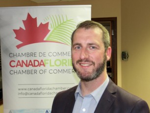 Maxime Veillette durant la 14e mission commerciale de la Chambre Canada-Floride