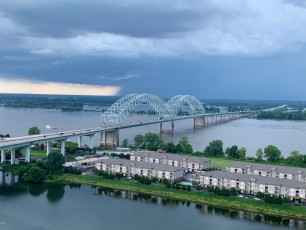 Vue sur le Mississippi depuis la pyramide de Memphis