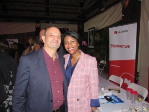 Karen François Céant (directrice de Natbank Hollywood) avec Denis-Antoine Hérault (Collectif coopération export Martinique (CCEM).