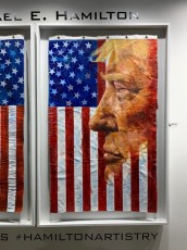 Donald Trump par Michael E. Hamiltondurant la foire d'art contemporain Red Dot dans le quartier de Wynwood à Miami.