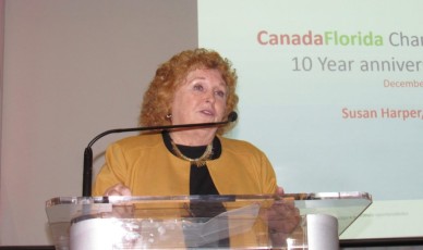 Susan Harper (consule générale du Canada) lors du gala des 10 ans de la Chambre de commerce Canada-Floride