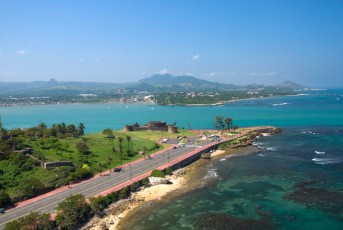 Looking along the Malecon to Fort San Felipe, Puerto Plata.