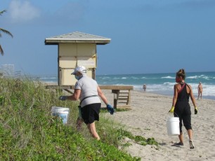 Les Canadiens ont nettoyé la plage de Hollywood en Floride