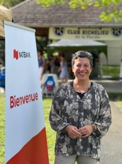 Martine Boulay, présidente de Natbank, durant de la Journée du Québec 2022 avec le Club Richelieu à Pembroke Park en Floride