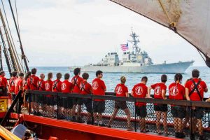 Arrivée de L'Hermione à Yorktown aux Etats-Unis