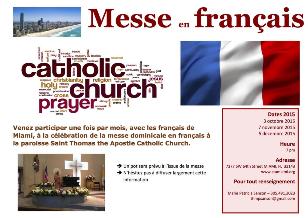 Messes en Français à Miami
