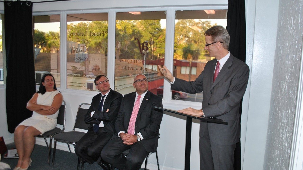 Inauguration des locaux de l'Alliance Française de Jacksonville.