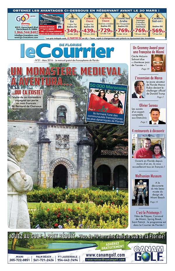 Couverture du Courrier de Floride - Mars 2016