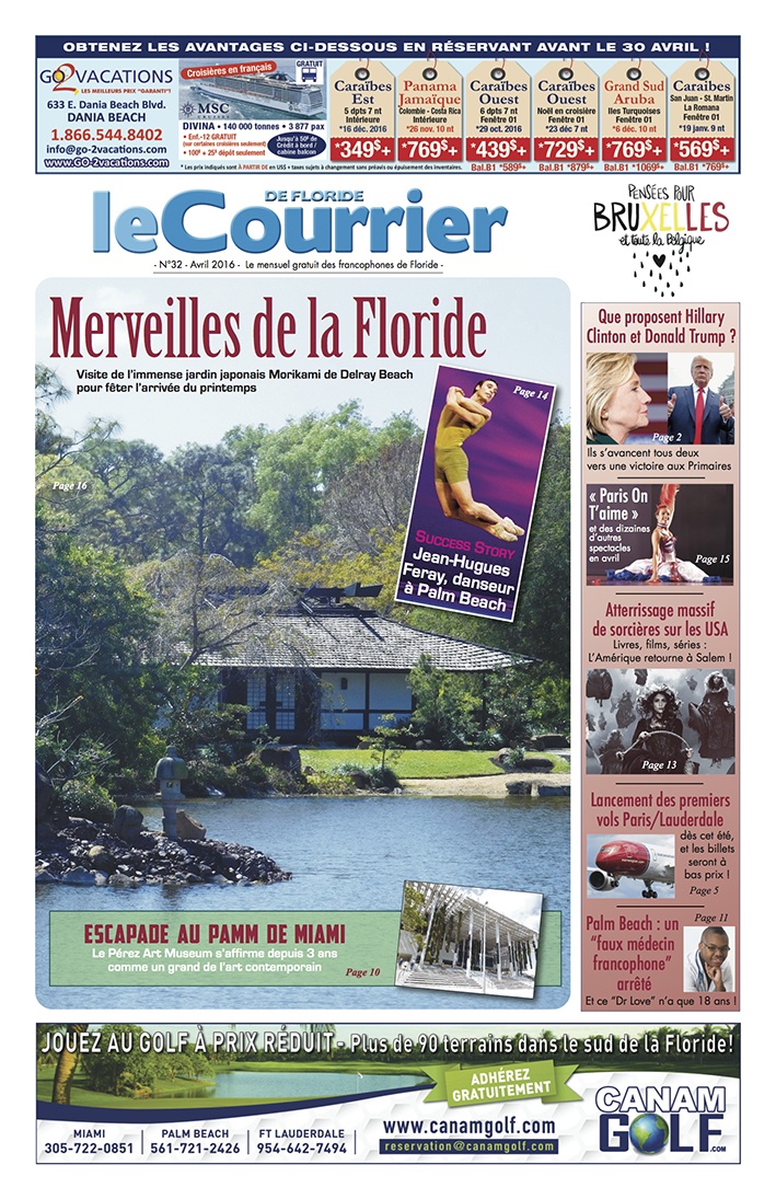 Courrier de Floride d'avril 2016