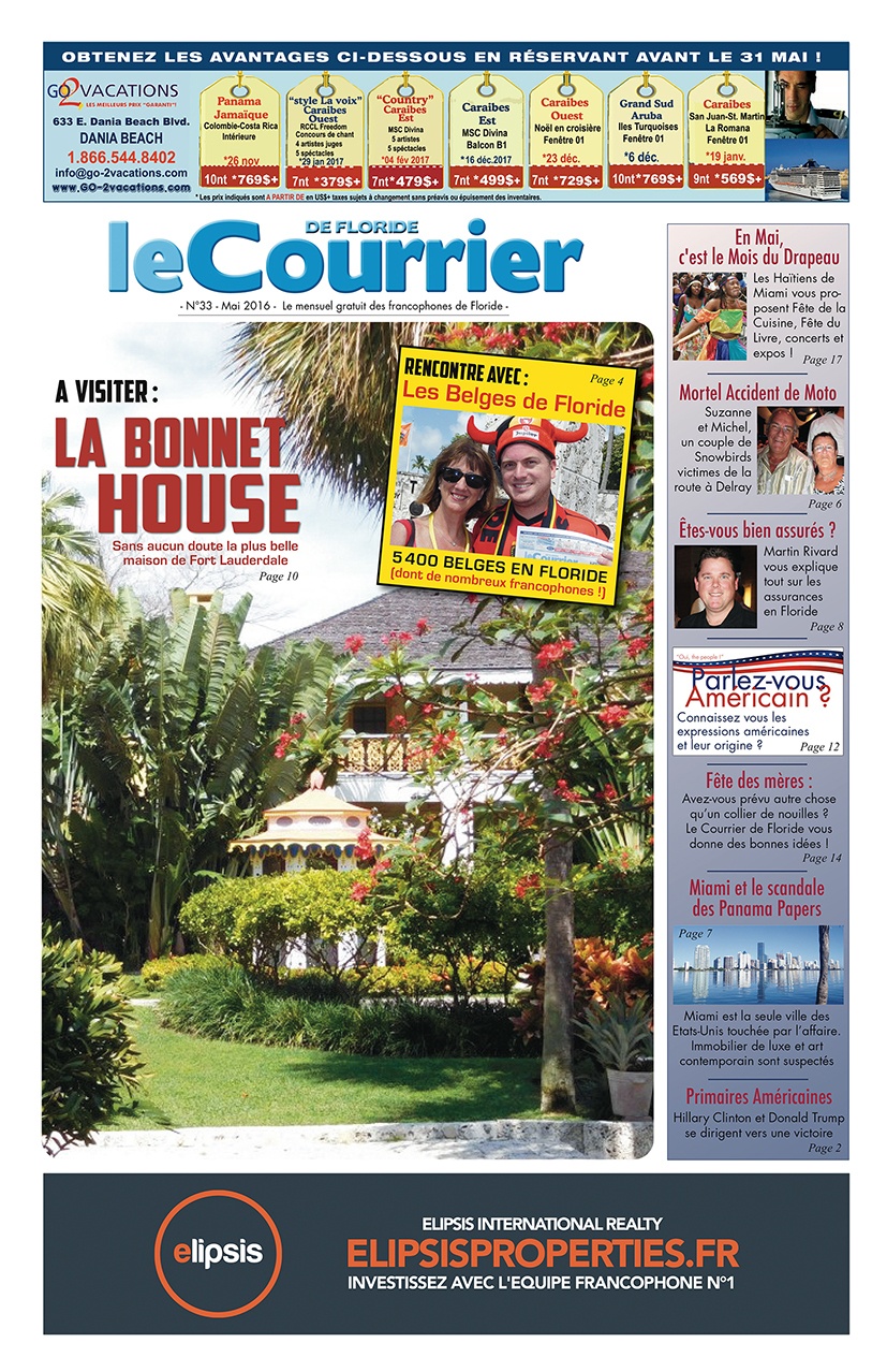 Couverture du Courrier de Floride N°33 - Mai 2016