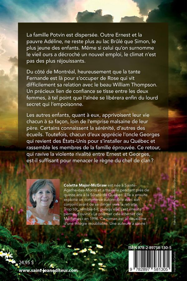 Livre Colette Major McGraw Sur les Berges du Lac Brûlé Tome 2