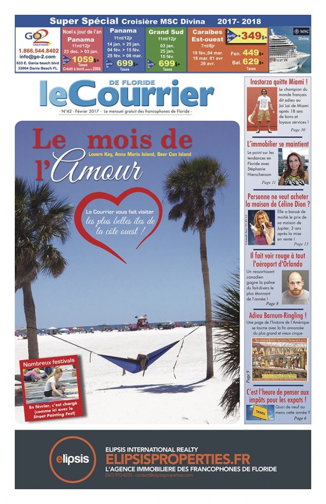 Couverture du Courrier de Floride de Février 2017