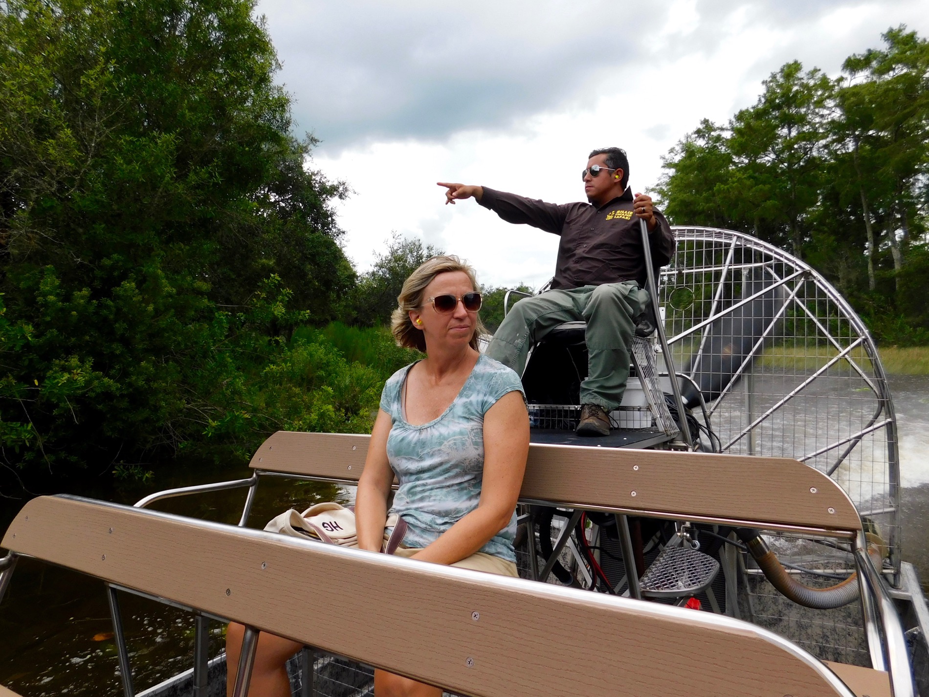 Airboats au Billie Swamp Safari, dans les Everglades de Floride (réserve Miccosukee de la forêt Big Cypress)