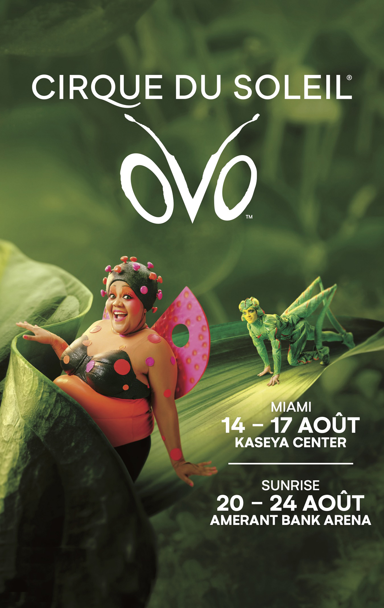 Spectacle Ovo à Miami et à Sunrise en Floride par Le Cirque du Soleil