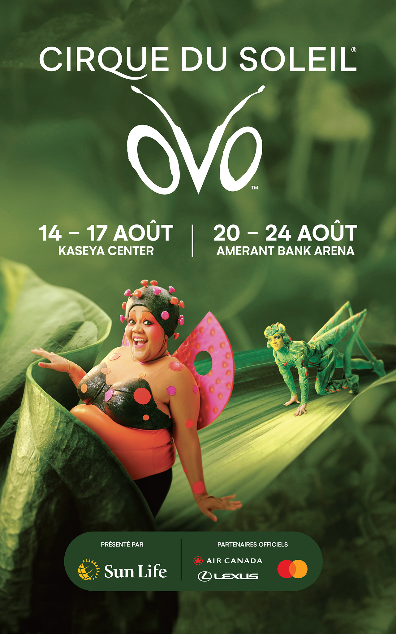 Spectacle Ovo à Miami et à Sunrise en Floride par Le Cirque du Soleil