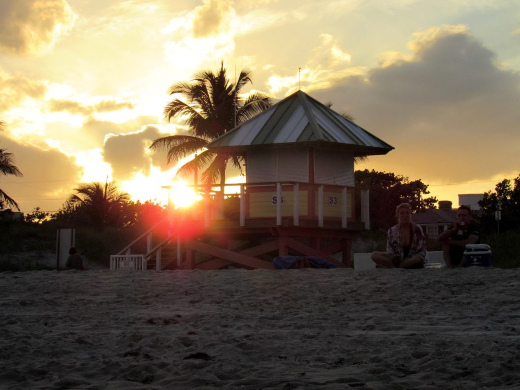 Coucher de soleil sur Delray Beach.