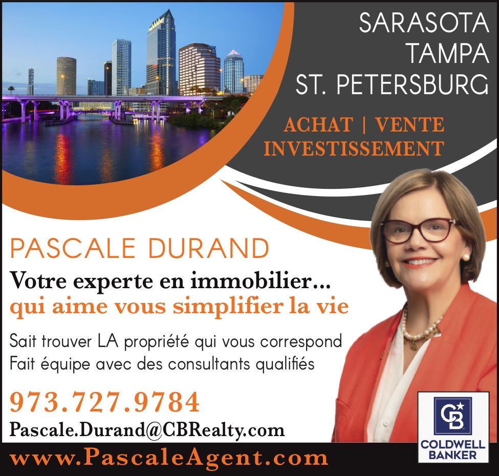 Pascale Durand Agent Immobilier à Sarasota, Tampa et St Petersburg