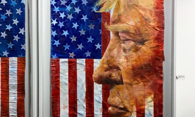 Donald Trump par Michael E. Hamiltondurant la foire d'art contemporain Red Dot dans le quartier de Wynwood à Miami.