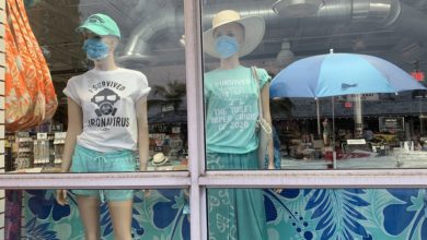Coronavirus : une boutique de vêtements de plage à Lauderdale-by-the-Sea en Floride