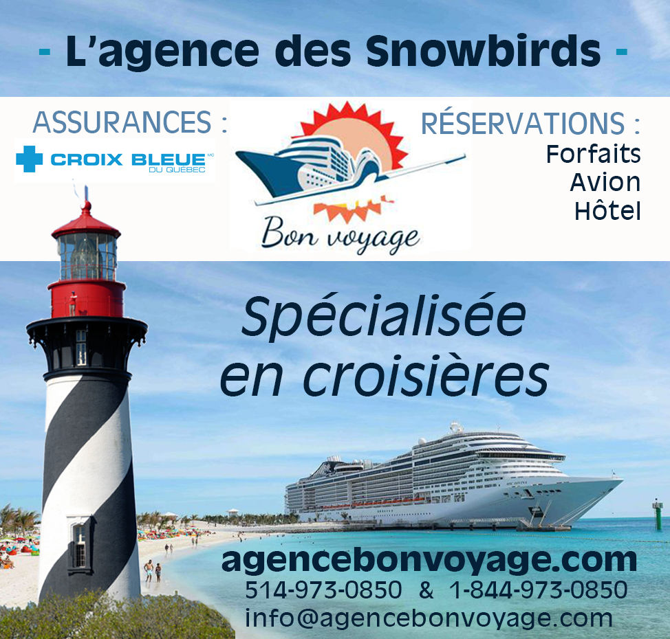 Agence de Voyage Bon Voyage / Croisières en Floride / Croix Bleue du Québec, assurances Etats-Unis