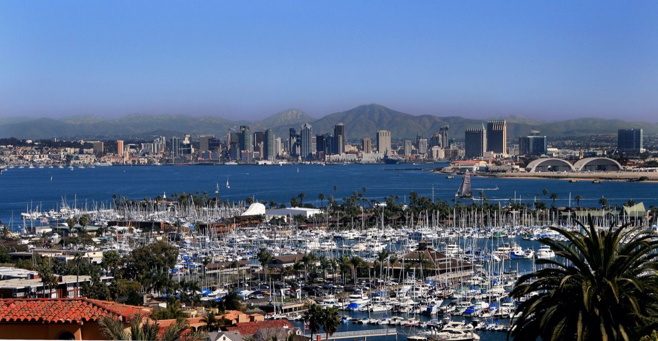 Le centre de San Diego vu depuis Point Loma.