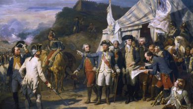 Lafayette et Washington à Yorktown